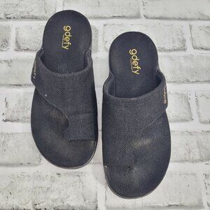 Gravity Defyer Women's GDEFY Etztal Linen Sandal - VersoShock Black Size 7